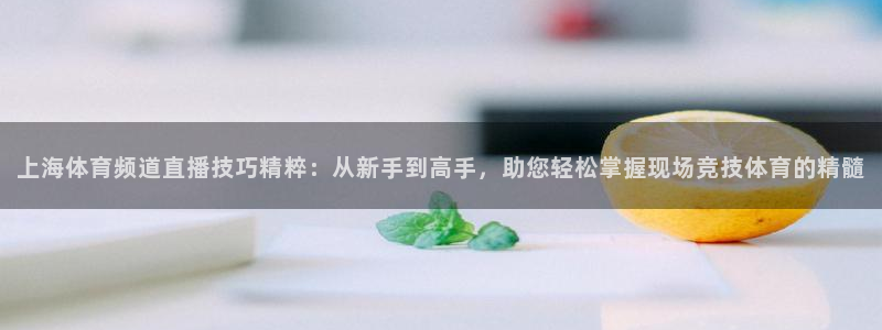 上海体育频道直播技巧精粹：从新手到高手，助您轻松掌握现场竞技体育的精髓