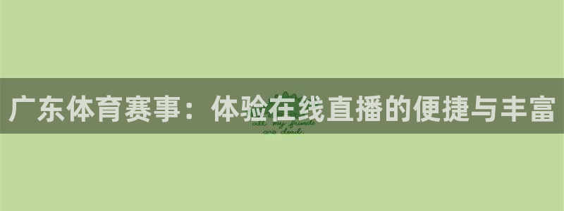 广东体育赛事：体验在线直播的便捷与丰富
