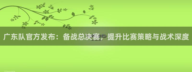 广东队官方发布：备战总决赛，提升比赛策略与战术深度
